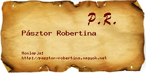 Pásztor Robertina névjegykártya