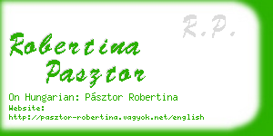 robertina pasztor business card